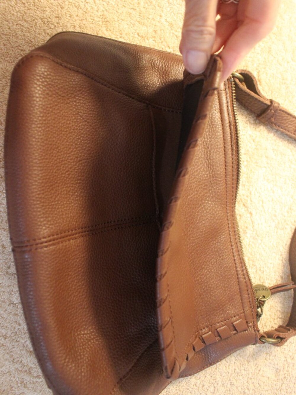 The Sak Brown Crossbody Bag with Braided Detail